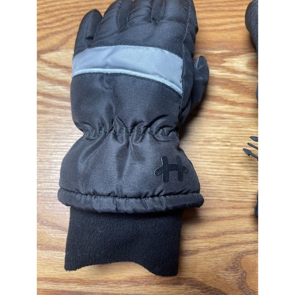 HOT PAWS WINTER INSULATED KIDS GLOVES BLACK Sz 4-6 PRE-OWNED - Picture 2 of 5